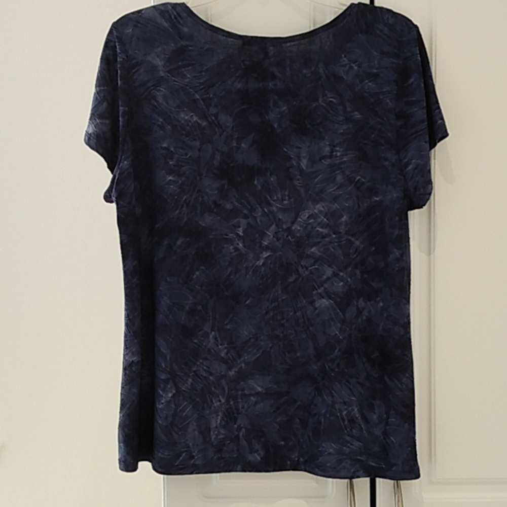 Stretchy Blue Top with Bling - Picture 2 of 2